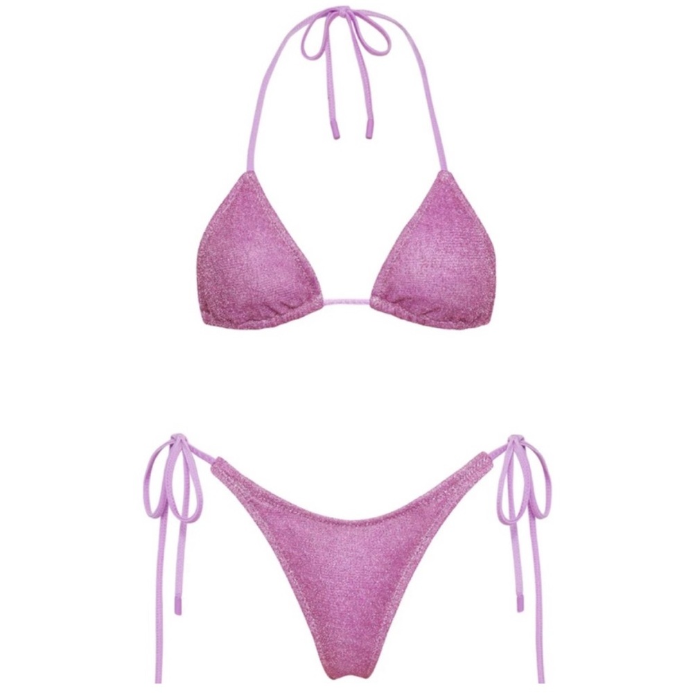 Triangl Pink Sparkle Bikini Set